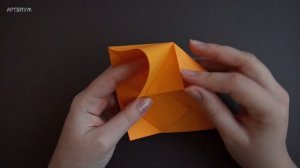 Очень лёгкое оригами! Коробочка из 1 листа бумаги А4 | Как сделать простую коробку без клея