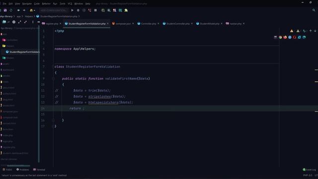 #6.  PHP library  management