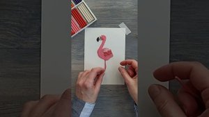 Розовый фламинго из пластилина | Рисование пластилином для малышей | Пластилинография для детей