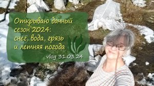Дачный сезон 2024 стартовал! Снег, вода, грязь и летняя погода | vlog Дача как есть 31.03.2024