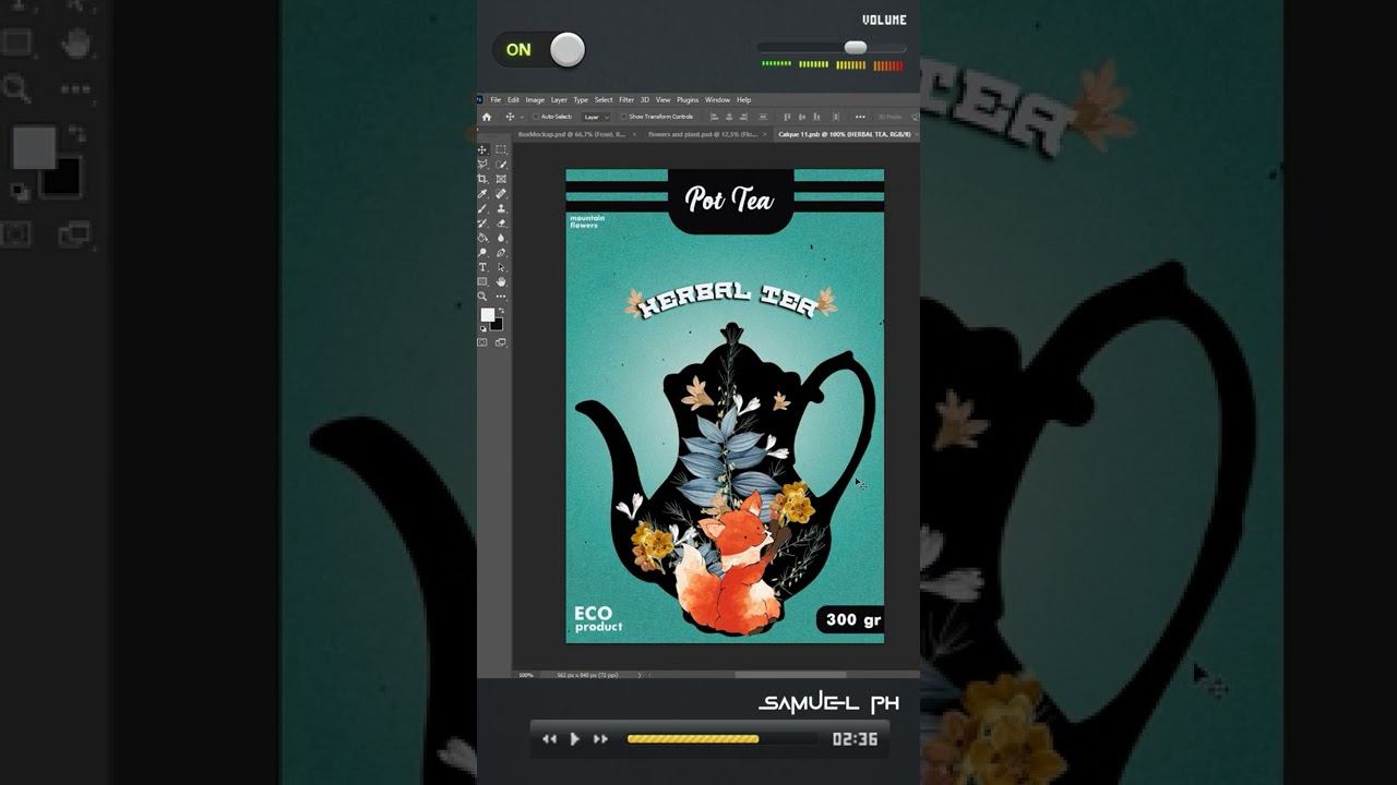 Tea package design in photoshop | Дизайн упаковки чая в фотошопе смотреть онлайн