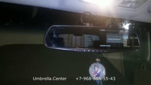 Установка зеркала с видеорегистратором и камерой заднего хода. Umbrella.Center