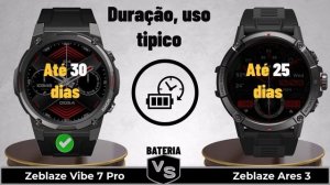 Zeblaze Vibe 7 Pro vs Zeblaze Ares 3 | Comparativo Completo & Preço?