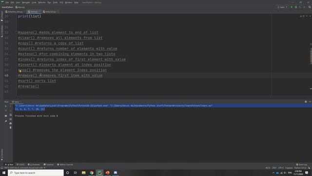 Python Tutorial 11: List Methods Continued