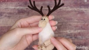 Северный олень в ожидании 2024 Года. Миниатюра... лайфхак для проволочных рожек.