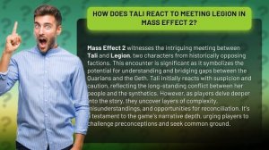 How Does Tali React to Meeting Legion in Mass Effect 2?