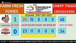 PVL LIVE : FARM FRESH vs CHERY TIGGO I LIVE SCORES and COMMENTARY