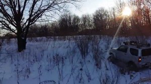 Suzuki Jimny  гусеничный _ выезд по снегу