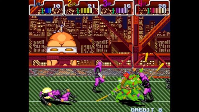 Turtles in Time Arcade 4 Player one controller mayhem! Super fun! смотреть онлайн