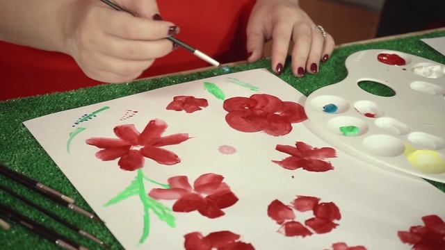 Домовита // Рисуем интерьерное панно с цветами