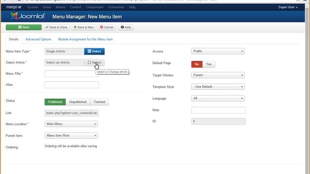 Joomla 3.x. How To Create Drop Down Menu Item смотреть онлайн