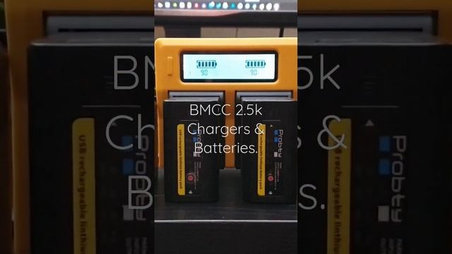 BMCC 2.5k Batteries and Chargers.