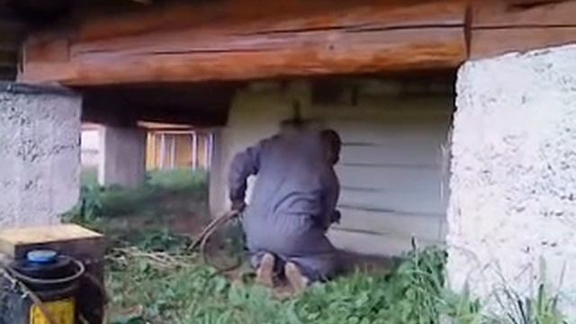 Утепление цоколя напыляемым пенополиуретаном