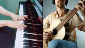 Маленькая ночная серенада - Моцарт, на пианино и гитаре (фрагмент)