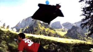 Экстремальный прыжок в пропасть   Джеб Корлисс  Jeb Corliss .   бейс джампер