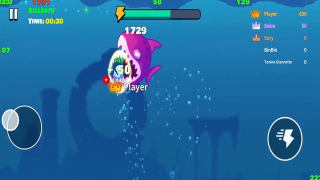 Mini Game fishdom Eat Fish.IO ads,help small fish attack big fish (PART1) смотреть онлайн
