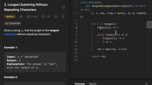 Can you Slide Windows at Google? 3. Longest Substring Without Repeating Characters - Leetcode смотреть онлайн
