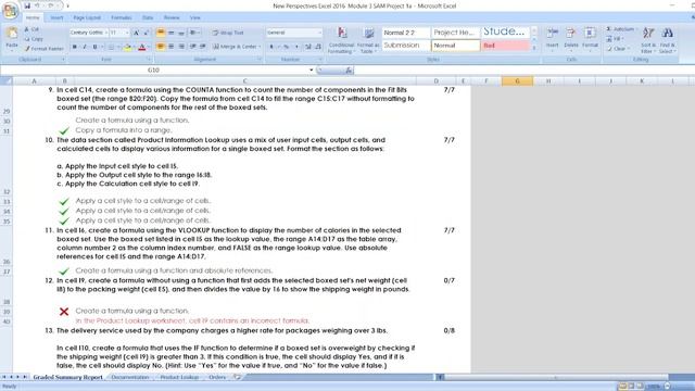 New Perspectives Excel 2016 | Module 3: SAM Project 1a #newperspective #module3 #samproject1a
