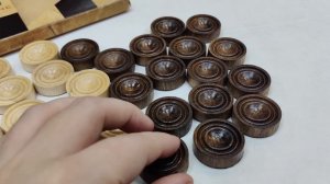 Фишки для нард 28,5 мм Woodzone в подарочной коробке