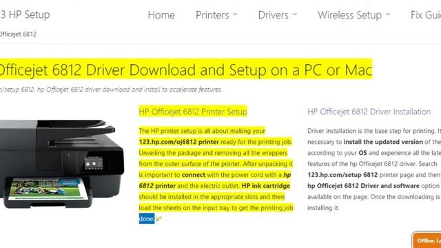HP Officejet 6812 printer setup | Unbox HP Officejet 6812 printer | Wi-Fi setup