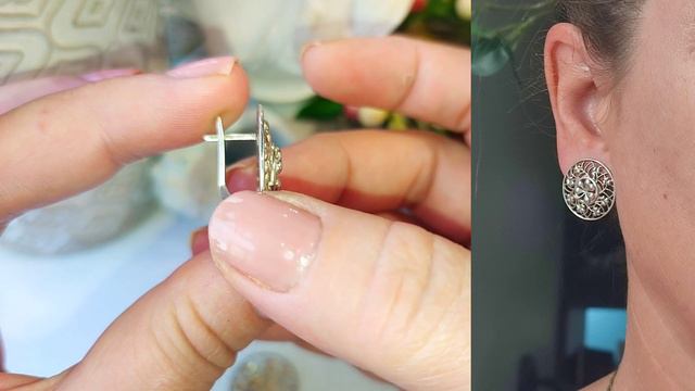 Эффектный, крупный, ажурный комплект с листьями клевера, 17,5 р-р, 13,6 гр, серебро 925, Россия смотреть онлайн