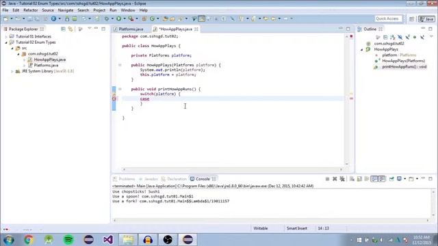 Programming Tutorial 28 - Intermediate Java - 2 - Enum Type