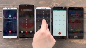 Tecno Spark vs Oukitel ip68 incoming call Honor 8A & Lenovo spark & Alcatel One Touch