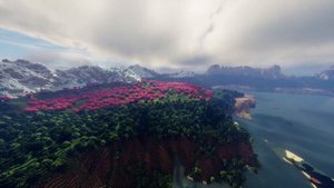 Minecraft 1.20.4     Distance Horizons Mod.