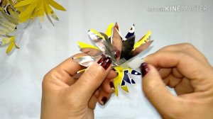 #candywrapperflower HOW TO MAKE FLOWER OUT OF CANDY WRAPPER/CANDY WRAPPER FLOWER