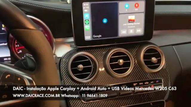 DAIC - Instalação Apple Carplay Mercedes C63 W205 (11) 94641-1809 смотреть онлайн