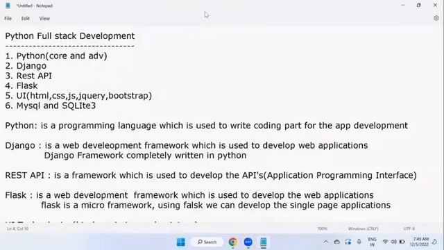 FULL STACK PYTHON tutorials by Mr. Mohan Reddy Sir
