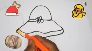 Drawing hat for children / Bolalar uchunshlyapa rasm chizish / Рисование шапка длядетей #drawcap