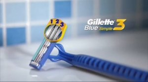 Реклама Бритва Жиллет   Gillette blue simple 3