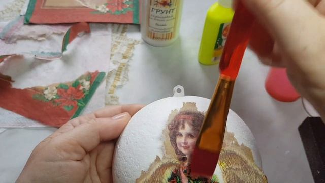 НОВОГОДНИЙ ШАРИК СВОИМИ РУКАМИ// РОЖДЕСТВЕНСКИЙ ДЕКОР//ПОДАРОК НА НОВЫЙ ГОД