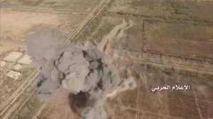 Сирия. Удар по танку ИГИЛ с воздуха