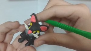 лепка черная кошка. коллекция лепки
