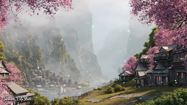 Beautiful Japanese Flute Music and Ambient Sound - Relaxing Music for Sleep, Healing, Stress Relie смотреть онлайн