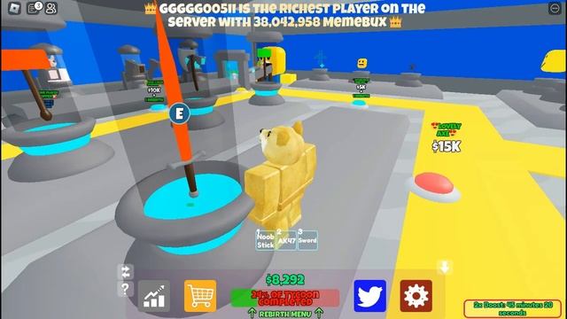 Стал мега угарным мемом в мире Симулятор Мемов в Роблоксе Meme Tycoon Roblox смотреть онлайн