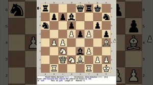 Roselli Mailhe, Bernardo vs Christiansen, Johan Sebastian | 44th Chess Olympiad 2022, Chennai India