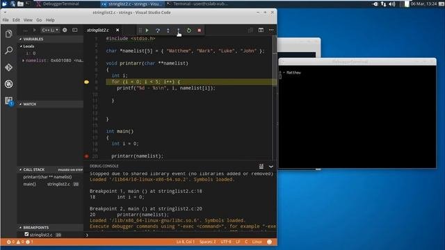 Debugging C Using Visual Studio Code On Linux