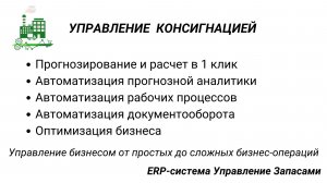 Автоматизация управления консигнацией в программе Управление Запасами