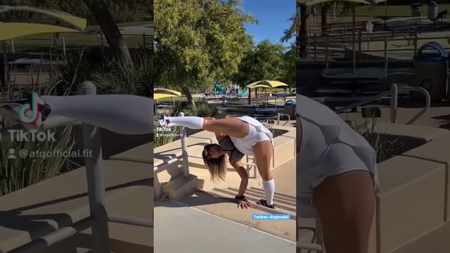 Katelyn Ohashi Yoga stretching 😍🍑