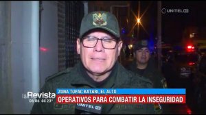 Policías y vecinos realizaron patrullajes en la zona de Tupac Katari de El Alto