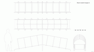 Объект игровой площадки D. Чертёж.  Playground object D. Drawings.