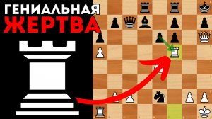 Гениальная жертва Ладьи для перекрытия. Шахматы