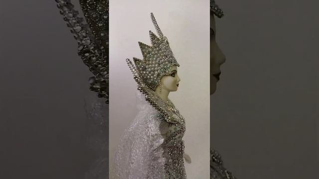 Кукла Снежная Королева ручной работы. Обзор. #снежнаякоролева#куклыручнойработы#интерьерныекуклы