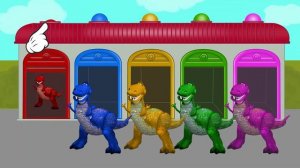 Динозавры! Изучаем цвета и цифры. Развивающие мультики.