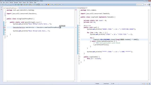 Creating Threads Using Executors Framework - Fixed Thread Pool смотреть онлайн