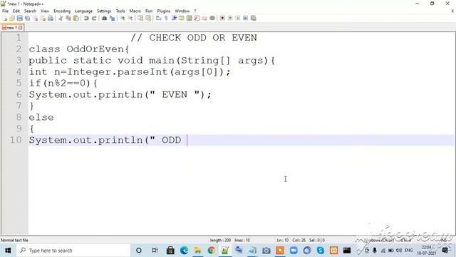 Java Program to Check if a Given Integer is Odd or Even | java fundamentals| pjp | PBLApp |OddOrEve