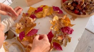 Мастер Класс Осенний Венок. Яркая Осенняя Поделка из Листьев!